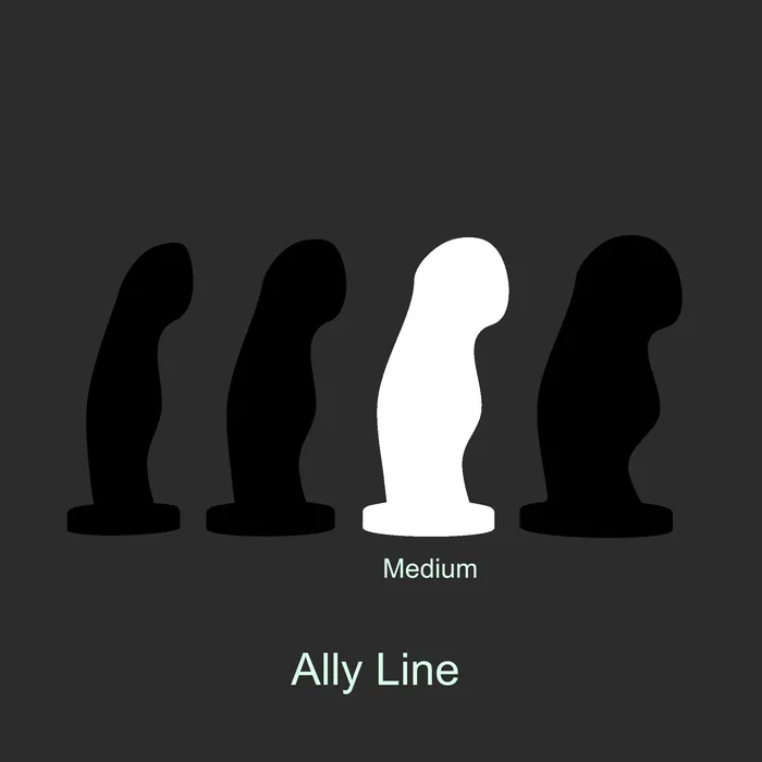 Ally Medium Fire Dark Purple Soft Single Density Ready to Ship ThemFriends Dildos