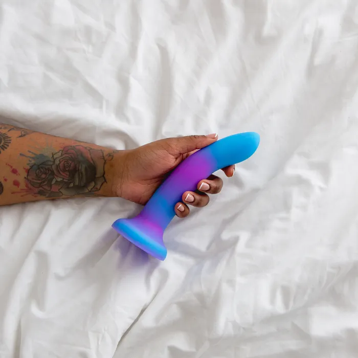 Dildos Addictions Blue Rave Bendable Silicone Dildo