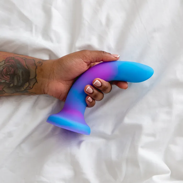 Dildos Addictions Blue Rave Bendable Silicone Dildo