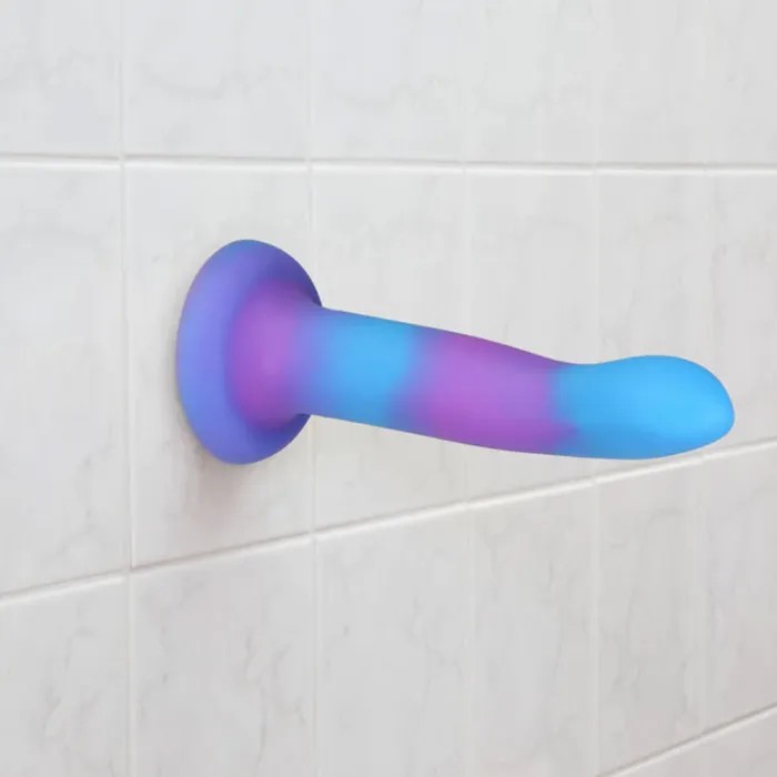 Dildos Addictions Blue Rave Bendable Silicone Dildo