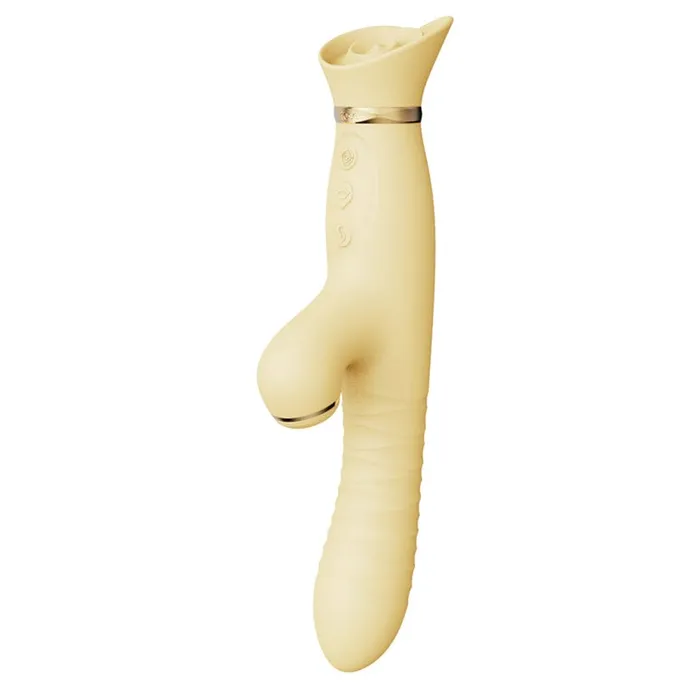Vibrators Zalo Rose Rabbit Thruster Vibrator Zalo