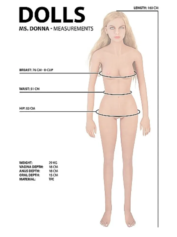 NNN Retail Ltd Male Sex Toys Donna Realistic Sex Doll