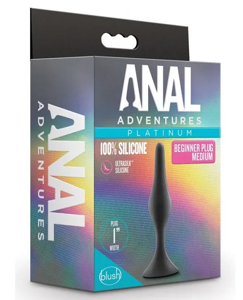 Blush Novelties Anal Adventures Platinum Silicone Beginner Plug ML Male Sex Toys