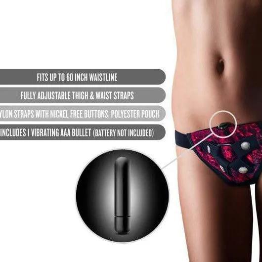 Female Sex Toys Lovelace Red Strapon Harness Blush