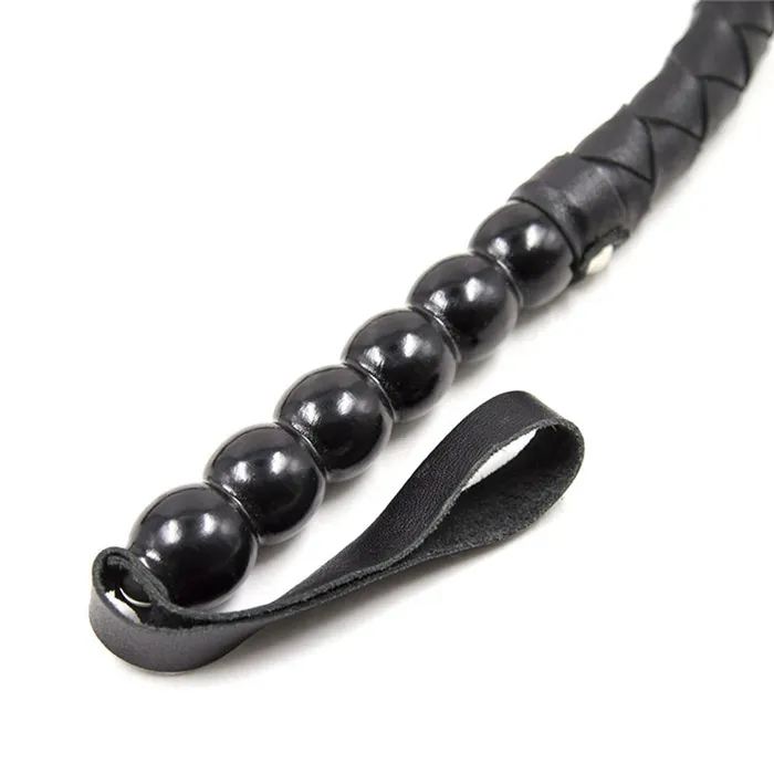House of Dasein Restraints Whips 80Cm Crafts Bull Pu Leather Custom Horse Black Handle Wrist Strap