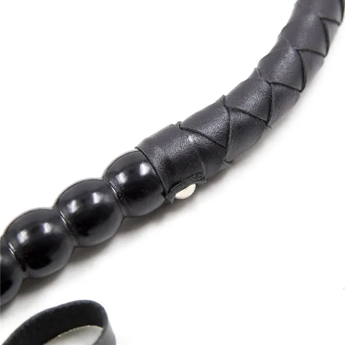House of Dasein Restraints Whips 80Cm Crafts Bull Pu Leather Custom Horse Black Handle Wrist Strap