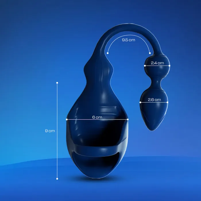Indigo Illusion Cock Ring with Anal Plug FRISKY BUSINESS SG Male Sex Toys