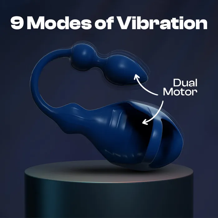 Indigo Illusion Cock Ring with Anal Plug FRISKY BUSINESS SG Male Sex Toys