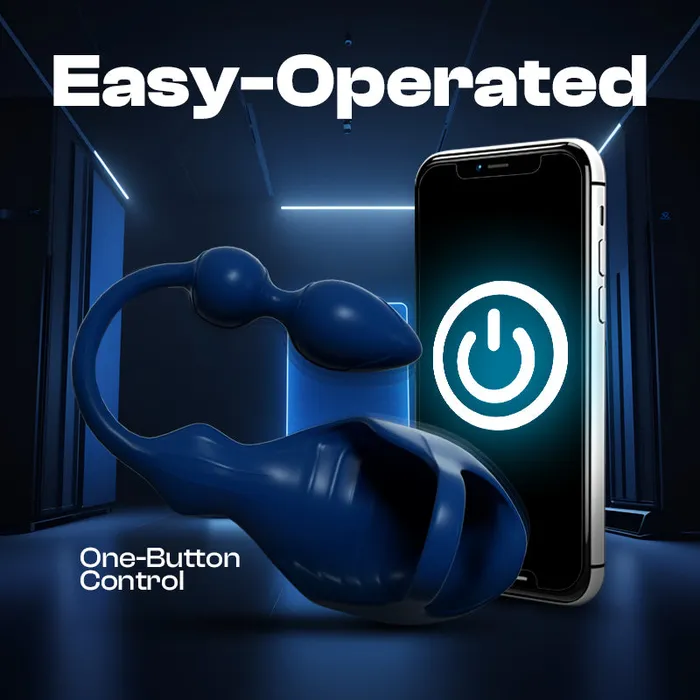 Indigo Illusion Cock Ring with Anal Plug FRISKY BUSINESS SG Male Sex Toys