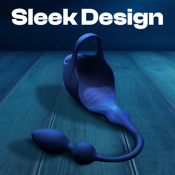 Indigo Illusion Cock Ring with Anal Plug FRISKY BUSINESS SG Male Sex Toys